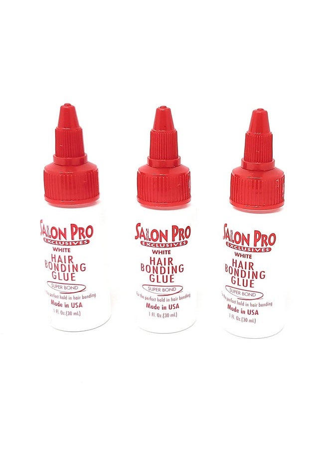 Salon Pro Salon Pro White Hair Bonding Glue [Super Bond] 1 Oz,Pack of 3  - Image 1