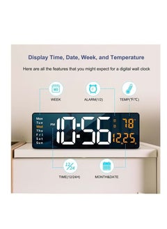 Crony CRONY 6626 Electronic Clock Living Room Wall-Mounted Large Screen Display LED Digital Clock  - Image 5