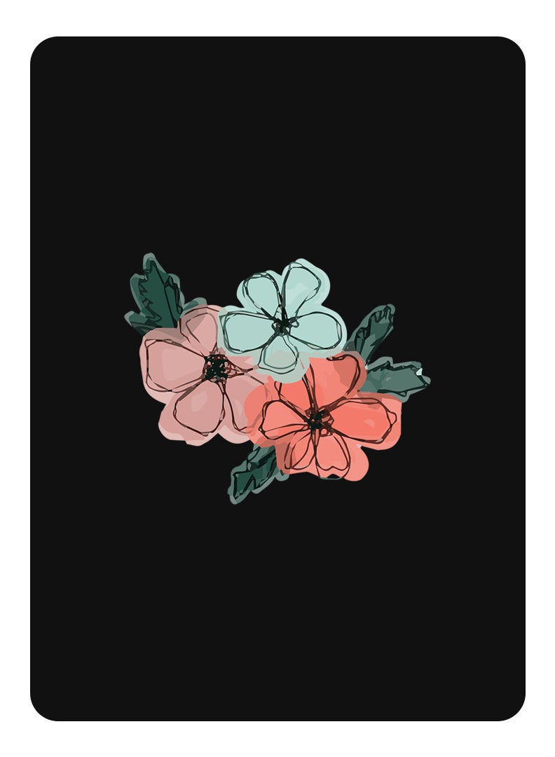 Theodor Protective Flip Case For Oppo Pad 2 With Trifold Stand Auto Wake Sleep Shockproof Cover Flowers - Image 1