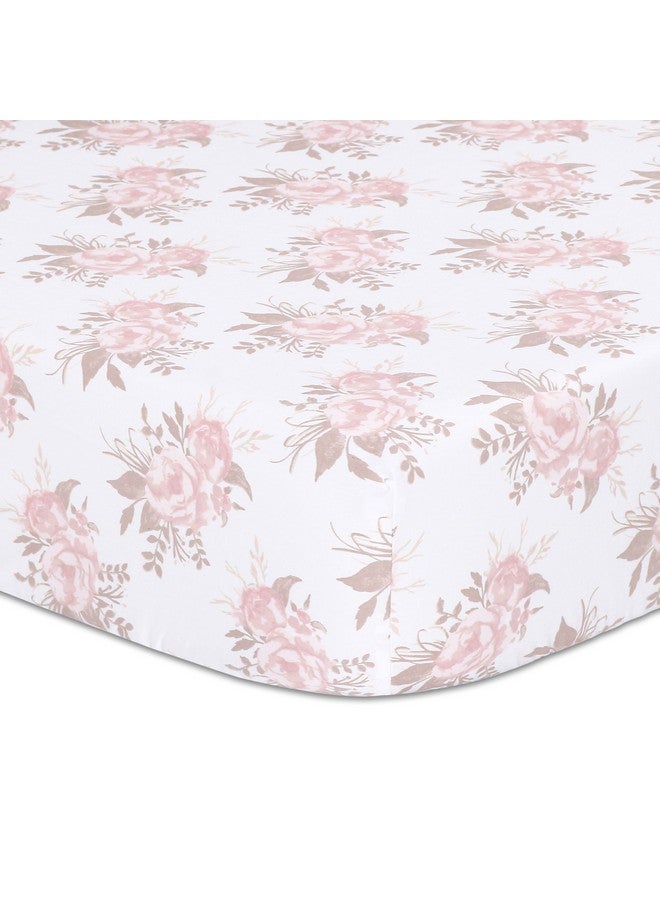 The Peanut Shell The Peanutshell Grace Fitted Crib Sheet for Baby Girls - Image 1