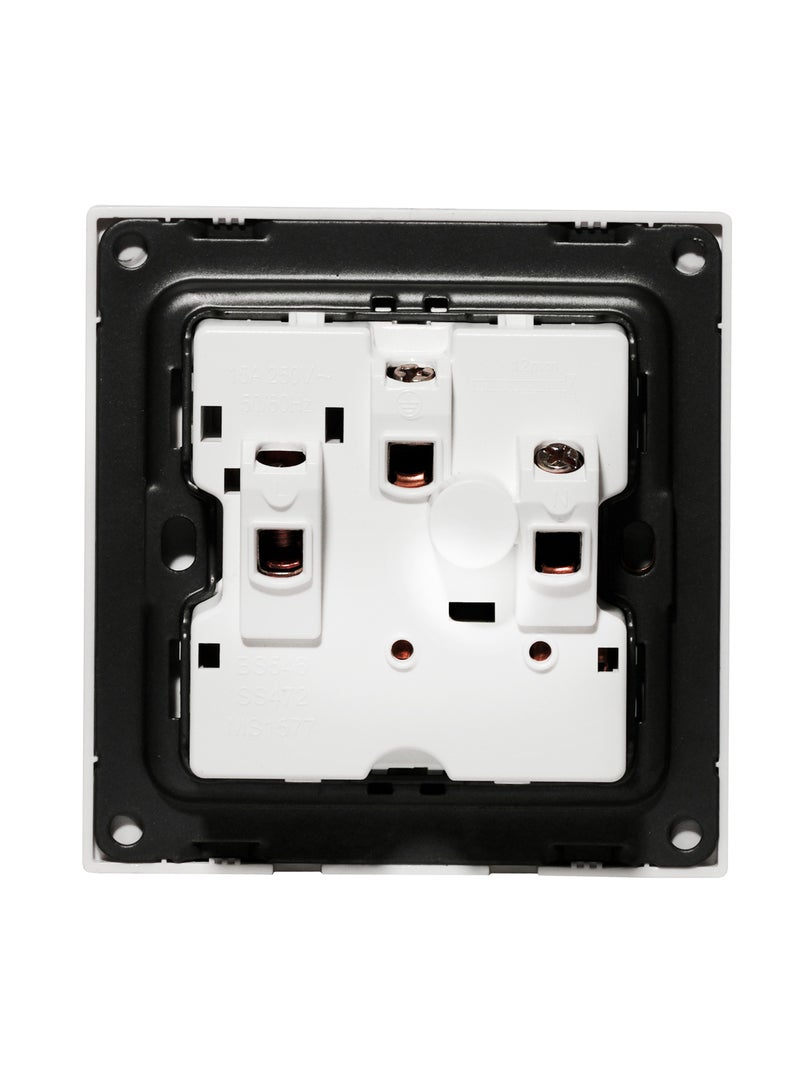Donmarco Outlet Socket 15A – Ultra Thin Glass, Fire-Resistant Electric Outlet , 15-Year Warranty , Stylish and Durable Design (Matt White) | Wall Socket Power Outlet  - Image 4