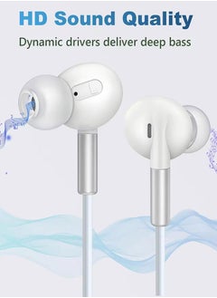 Letv Typec Wired In-Ear Noise Cancelling Digital Headphones For Iphone15/IPAD/Huawei/Samsung-White  - Image 2
