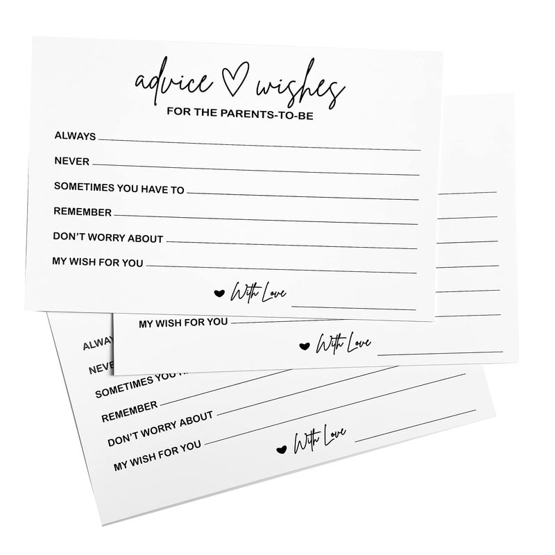 RXBC2011 Advice and Wishes Cards for the parents to be Babyl Shower Games Card Advice Card for new Mommy and Daddy Pack of 50 Type2 - Image 5