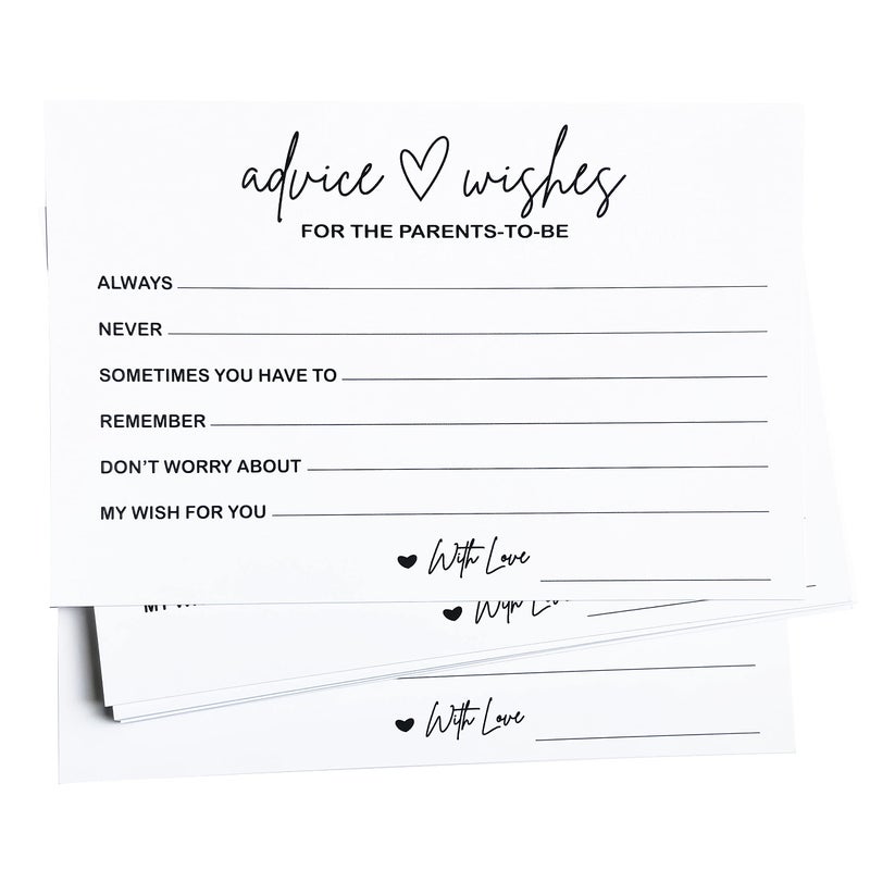 RXBC2011 Advice and Wishes Cards for the parents to be Babyl Shower Games Card Advice Card for new Mommy and Daddy Pack of 50 Type2 - Image 4