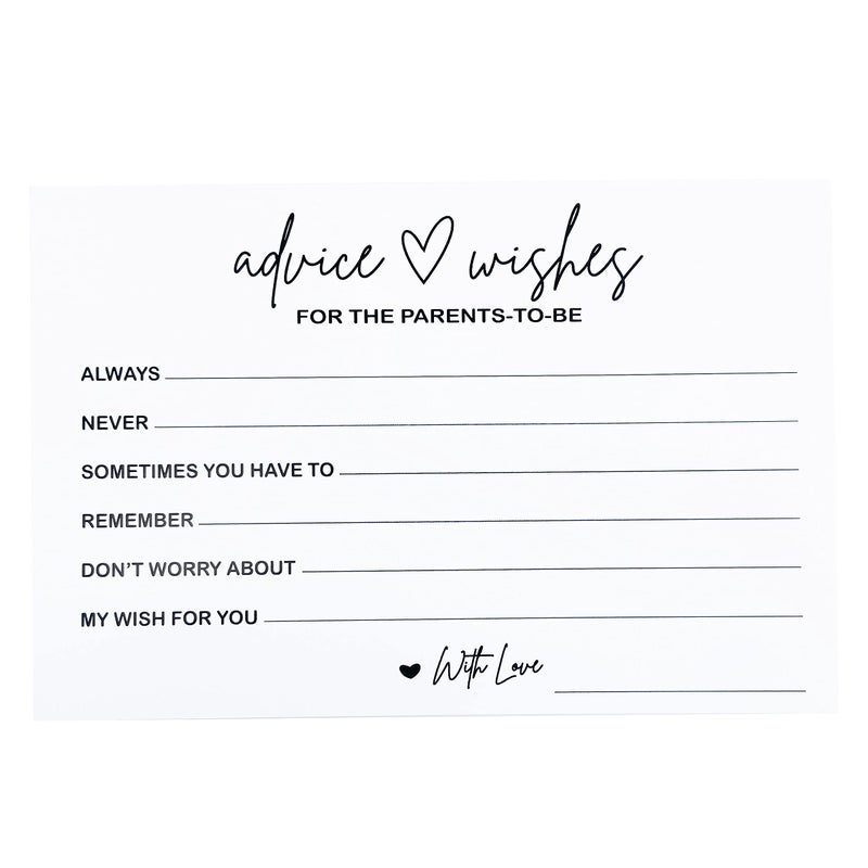 RXBC2011 Advice and Wishes Cards for the parents to be Babyl Shower Games Card Advice Card for new Mommy and Daddy Pack of 50 Type2 - Image 2