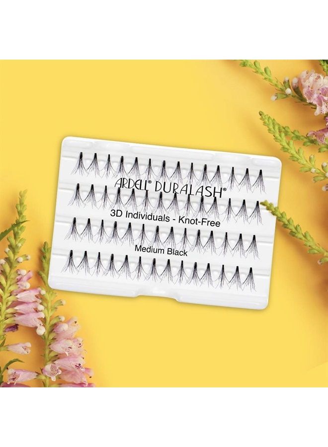 3D Individuals Medium Black False Lashes x 4 packs