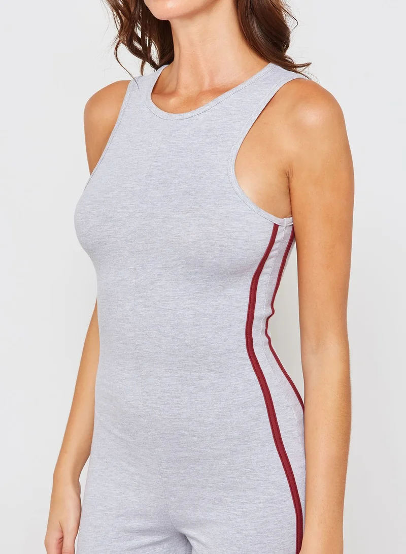 Missguided Side Striped Unitard Jumpsuit