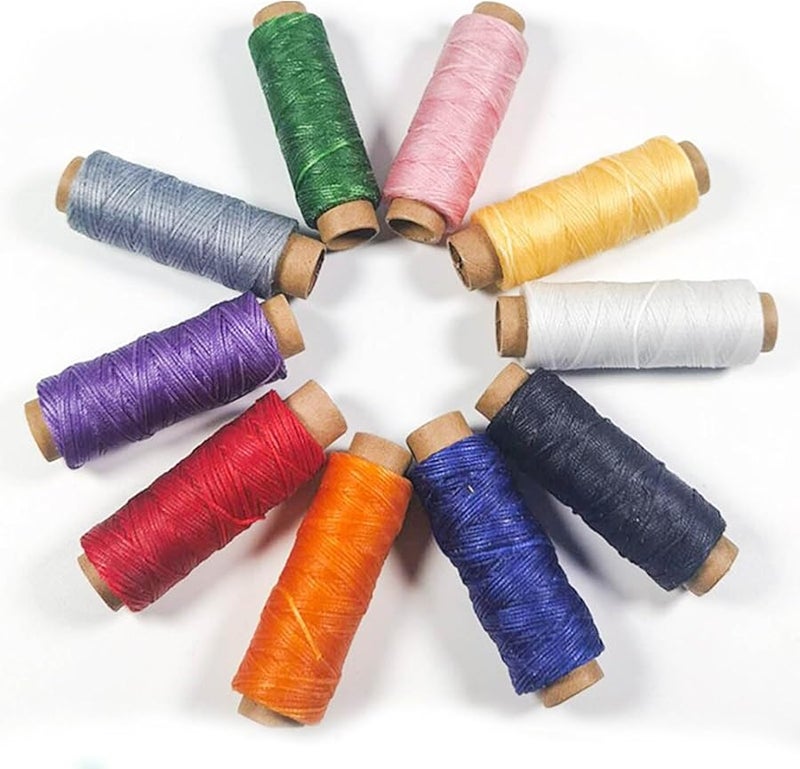 True Color 0 8mm Thickness 50m Waxed Thread Leather Hand Stitching Cord Flat Sewing Line - Image 4
