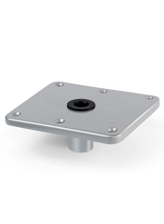 CLLOMAGY Boat Seat Base,Boat Seat Pedestal for 3/4" Boat Seat Pin Post Socket, 7" x 7" Aluminum Marine Boat Seat Pedestal Base Bracket for Most Marine Fishing Pontoon Boat Seat Mount - Image 1
