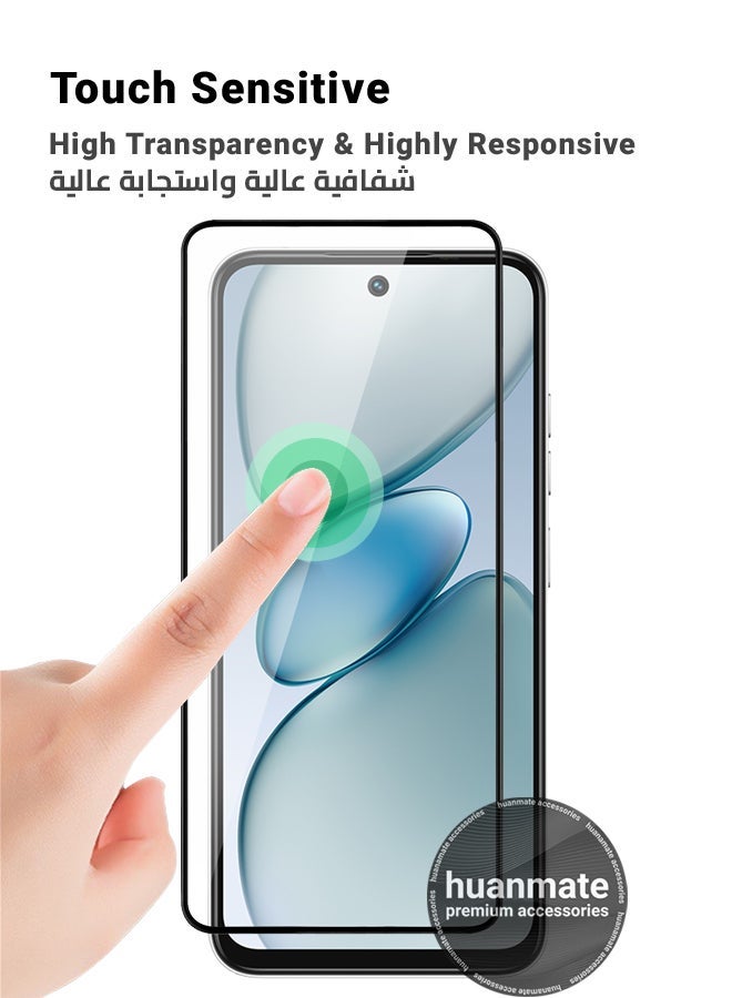 huanmate Tecno Spark Go 1 Screen Protector – Premium Edge to Edge Tempered Glass, High Transparency, Delicate Touch, Anti-Explosion, Smooth Arc Edges, Easy Installation - Image 4