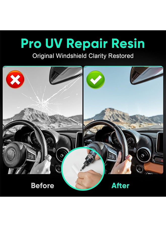 Homonth Windshield Crack Repair Kit, 2025 Upgrade Car Windshield Crack Repair Kit, Glass Repair Liquid For Cracks And Chips, Rock Chip Repair Kit For Fix Windows, Mirrors, Glasses, All Crack Types, Automotive Windscreen Tool For Fixing Chips - Image 2