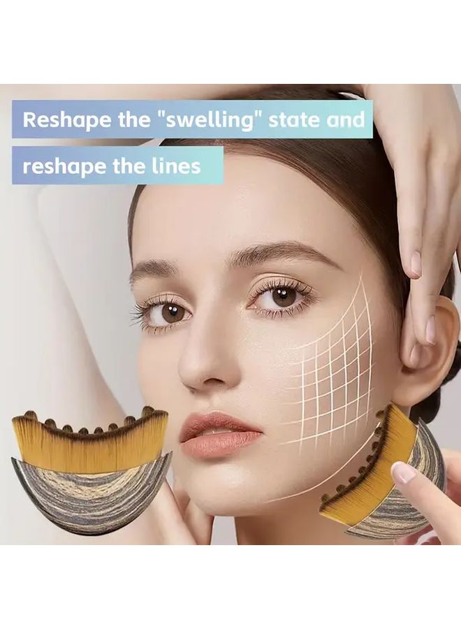 فرشاة تدليك الوجه اللمفاوية - موديل فردي لتنحيف الوجه والعناية بالرقبة - Image 4