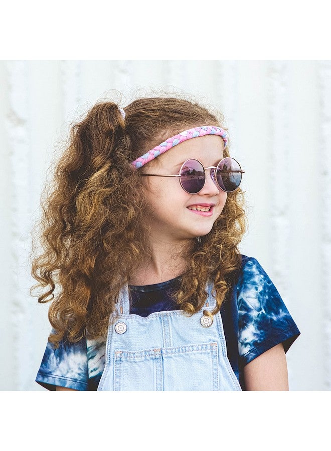 إسكدنيا 4 Adjustable Braided Headbands For Girls, Rainbow Tie Dye Braid Hair Bands For Kids, Cute Girl Stretch Elastic Fashion Accessories For Children, Easter Basket Stocking Stuffers - Image 2