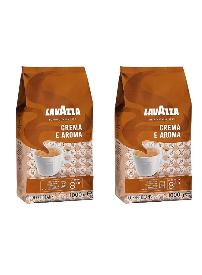 Lavazza Crema e Aroma Coffee Beans 1kg (Pack of 2) - Image 1
