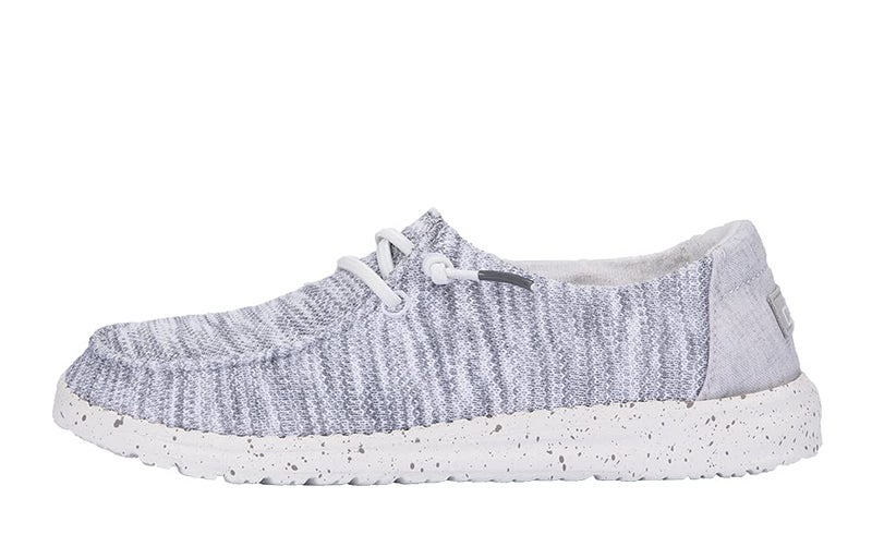 Hey Dude Women's Wendy Sox Glacier Grey Size 9 | Women’s Shoes | Women’s Lace Up Loafers | Comfortable & Light-Weight - Image 1