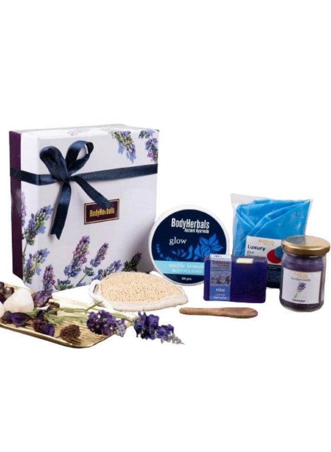 BodyHerbals Lavender And Vanilla Bath & Body Care Gift Set For Women| Skincare Kit For Hair And Body | Gift Box Hamper For Couple| 6 Pcs| Luxury Gift For Birthdays, Anniversaries, Christmas And Special Celebrations| 100 % Vegan - Image 1