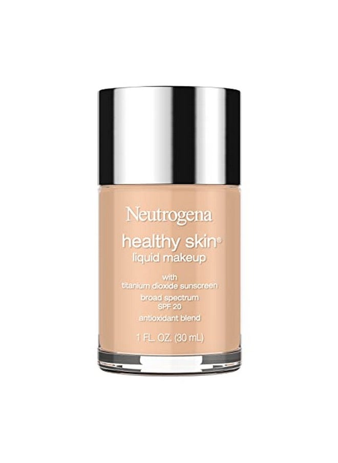 Neutrogena Healthy Skin Liquid Makeup Foundation Broad Spectrum Spf 20 Sunscreen Lightweight & Flawless Coverage Foundation With Antioxidant Vitamin E & Feverfew 105 Caramel 1 Fl. Oz  - Image 1