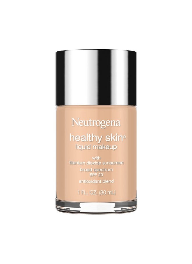 Neutrogena Healthy Skin Liquid Makeup Foundation Broad Spectrum Spf 20 Sunscreen Lightweight & Flawless Coverage Foundation With Antioxidant Vitamin E & Feverfew 105 Caramel 1 Fl. Oz  - Image 2