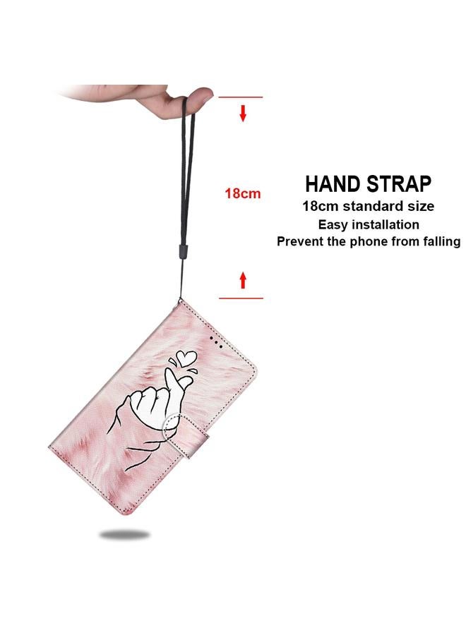 اس-توب جراب لهاتف LG مخملي بتصميم متقاطع ملون من الجلد الصناعي مع حامل وفتحات للبطاقات ومحفظة وحبل تعليق - Image 5