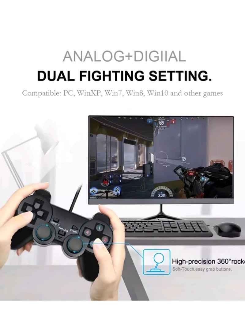 Ucom - PC Dual Shock Joypad Wired Vibration Gaming Controller - Image 1