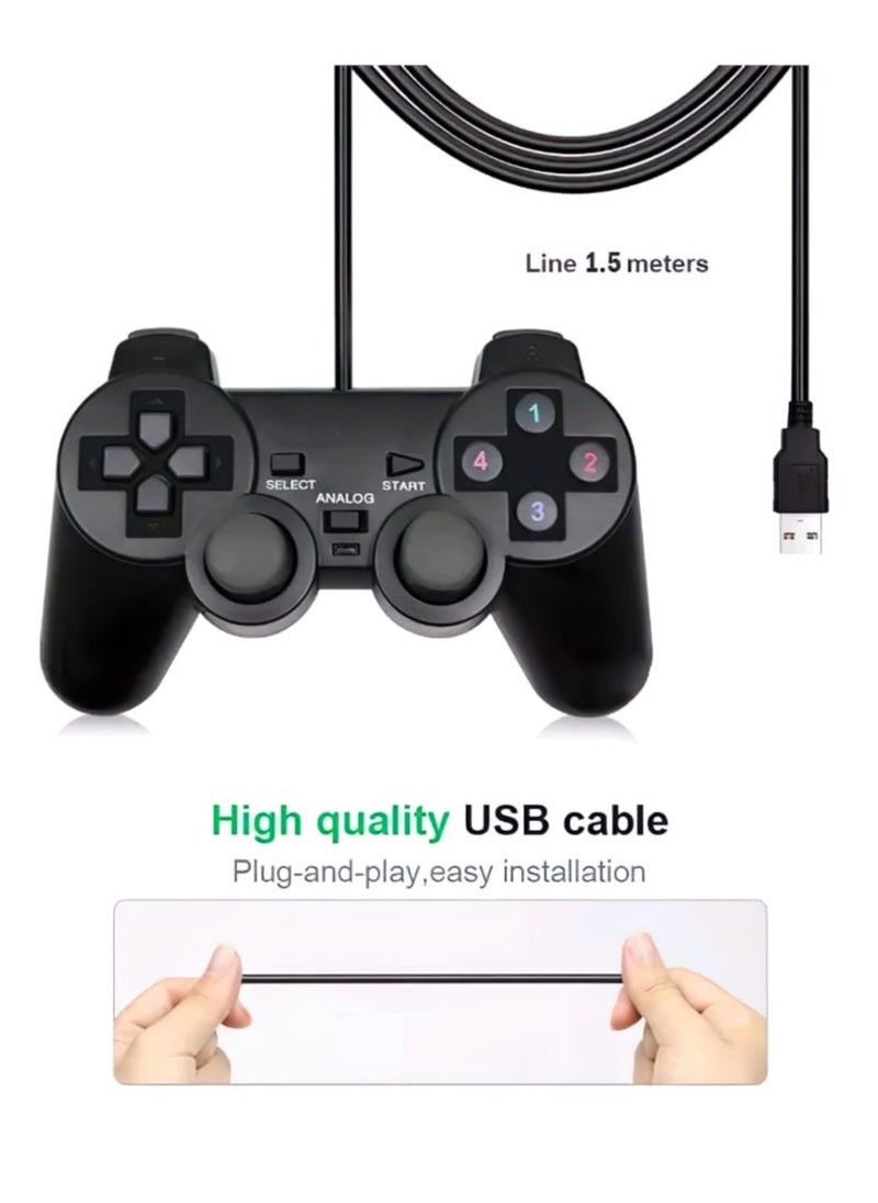 Ucom - PC Dual Shock Joypad Wired Vibration Gaming Controller - Image 1