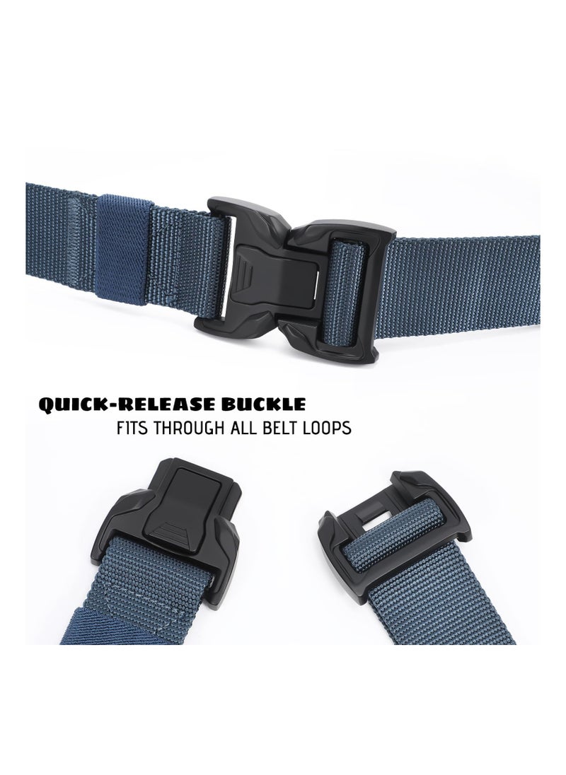KASTWAVE - Men's Tactical Belt, Nylon Military Web Belts for Men with Black Buckle for Cargo Shorts - Image 1