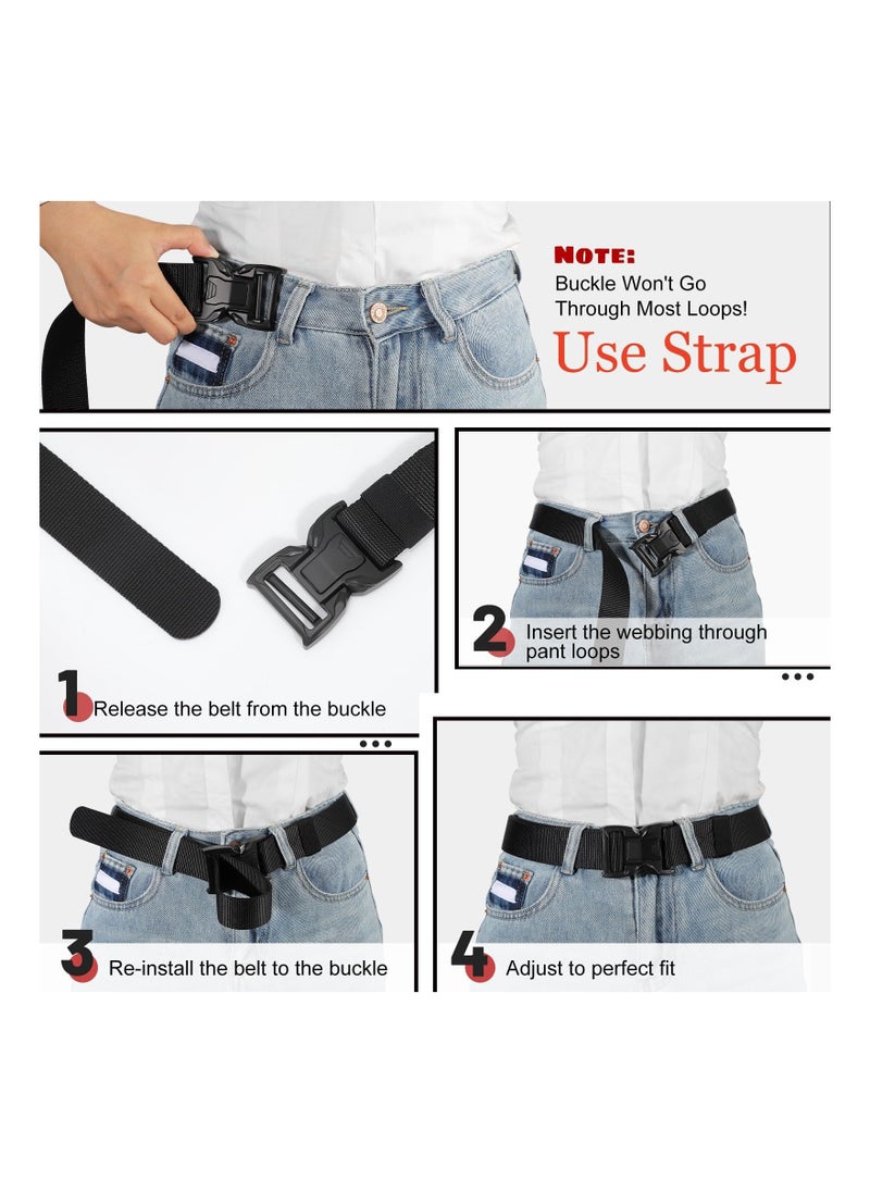 KASTWAVE - Men's Tactical Belt, Nylon Military Web Belts for Men with Black Buckle for Cargo Shorts - Image 1