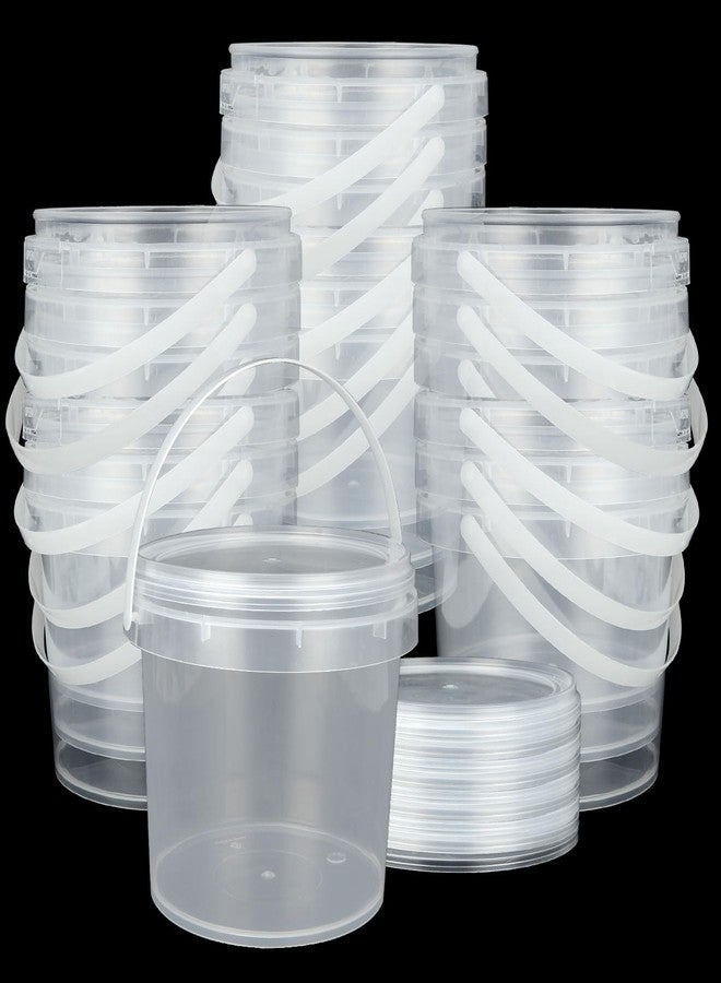 ZOFORTY 20 PCS 50 oz Slime Containers with Lids and Handles, Plastic 1500ml Storage Bucket Containers, Clear Slime Storage Case for Slime DIY Art Craft, Pigment, Small Tools, Part Material - Image 1