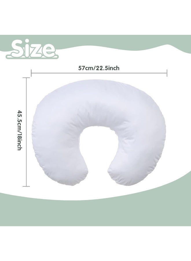 Winmany Baby Waterproof Nursing Pillow Cover Newborn U-Shaped Breastfeeding Pillowcase Cushion Cover Stretchy Replaceable White Pillow Cover Slipcover for Boys and Girls - Image 2