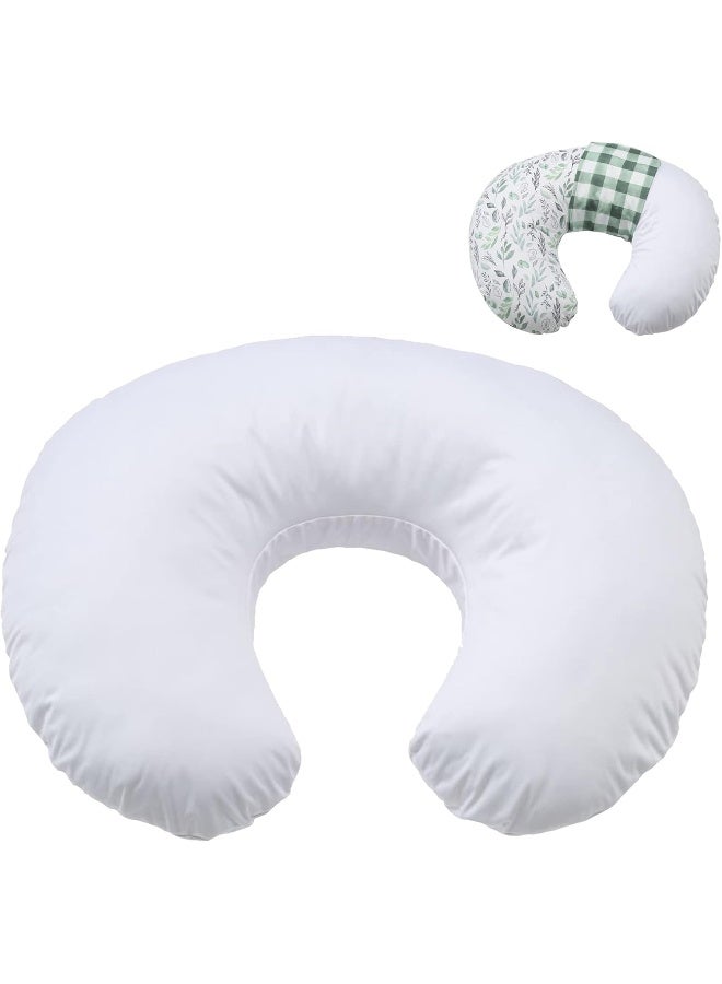 Winmany Baby Waterproof Nursing Pillow Cover Newborn U-Shaped Breastfeeding Pillowcase Cushion Cover Stretchy Replaceable White Pillow Cover Slipcover for Boys and Girls - Image 1