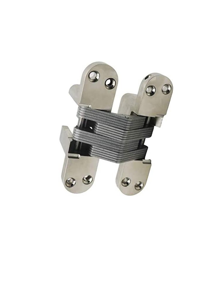 ROBUSTLINE Concealed invisible door hinges cross hinges zinc alloy Matt silver finish 118MM - Image 3