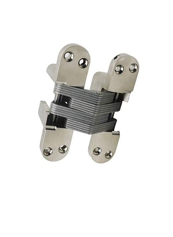 ROBUSTLINE Concealed invisible door hinges cross hinges zinc alloy Matt silver finish 118MM - Image 2