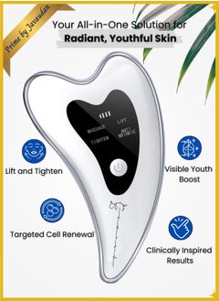 Prime by javaudan Electric Gua Sha - Face Lift Device -Gua Sha Facial Tools - Face Sculpting Tool - Heated & Vibration & Red Light Face Massager Anti-Aging & Wrinkles Puffiness Double Chin Tension Relief  - Image 1