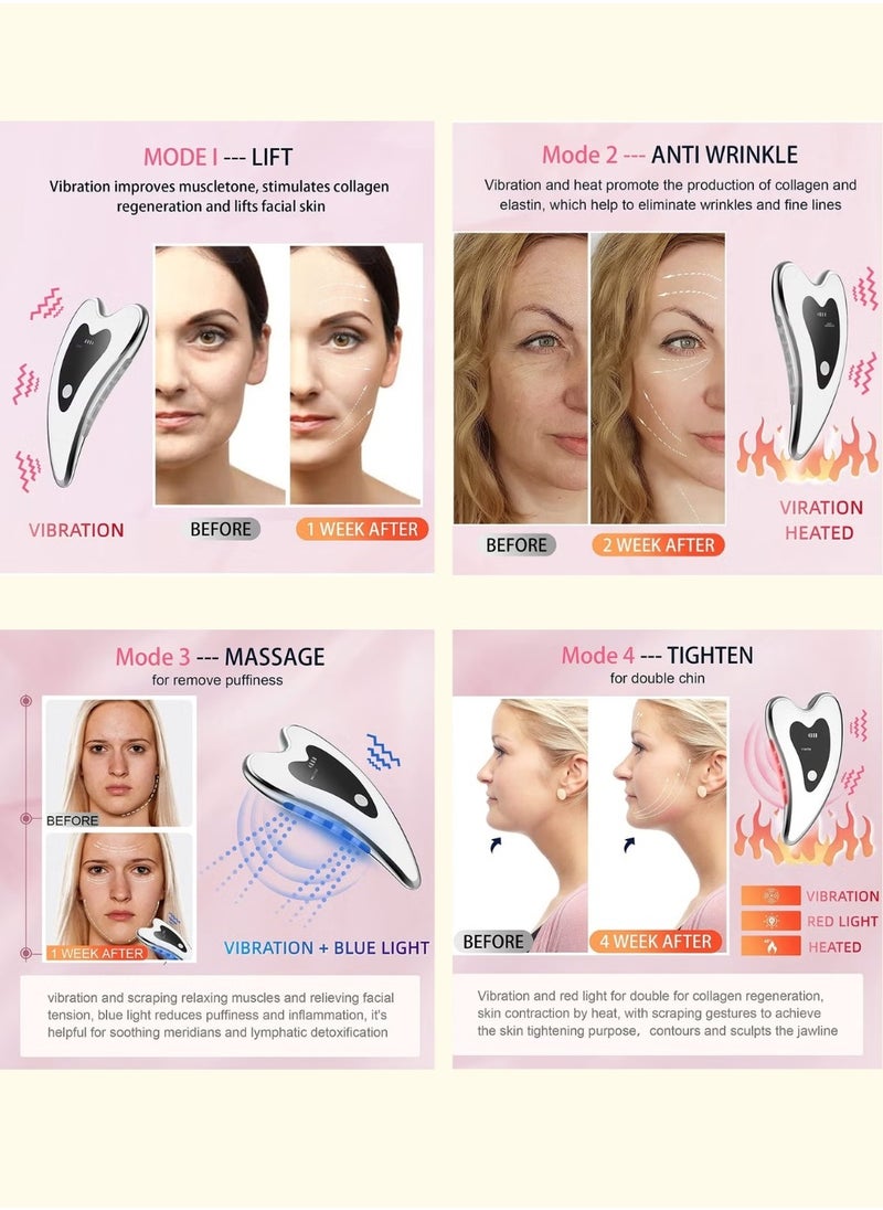 Prime by javaudan - Electric Gua Sha - Face Lift Device -Gua Sha Facial Tools - Face Sculpting Tool - Heated & Vibration & Red Light Face Massager Anti-Aging & Wrinkles Puffiness Double Chin Tension Relief - Image 1