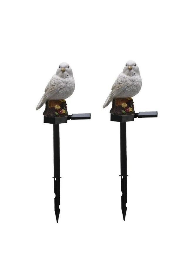 Generic 2 Pieces Bird Shaped Shaped Solar LED Lights Effect Garden Light Auto On OR Off Dust To Dawn Outdoor Waterproof Landscape Decoration Solar Powered Security Torch Light  - Image 2