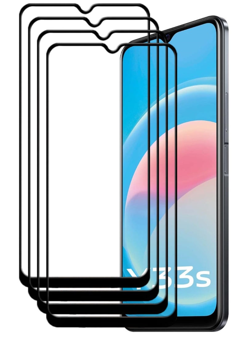 ACLIX 4 Pieces Antistatic ESD Dustproof Premium Quality High Definition Tempered Glass Screen Protector Designed For vivo Y33s - Image 1