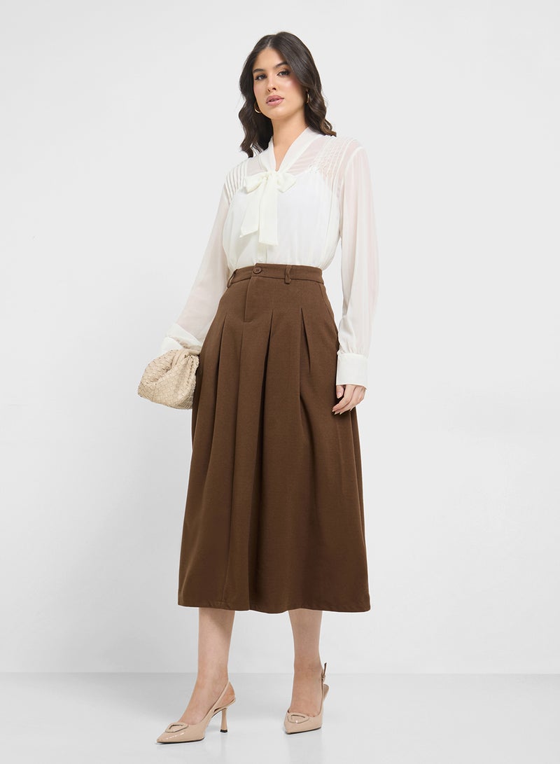 ELLA Box Pleat Skirt  - Image 1