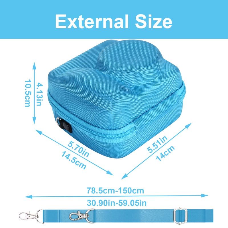 Aenllosi Hard Carrying Case Replacement For Fujifilm Instax Mini 12/11 Instant Camera,Protective Case Compatible With Instax Camera Mini 12/11(Only Case,Pastel Blue) - Image 5