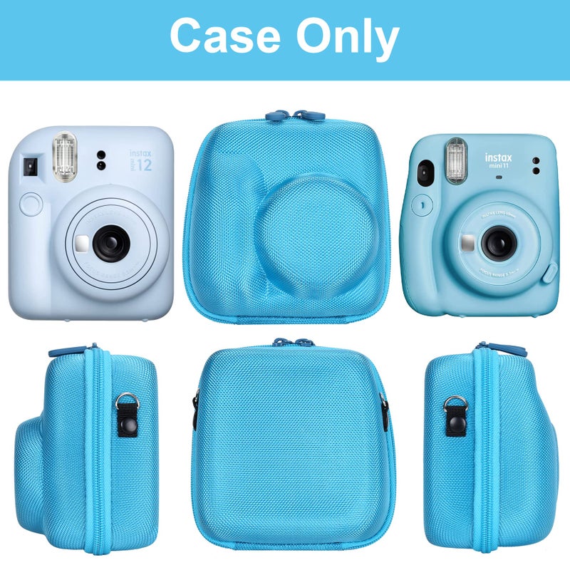 Aenllosi Hard Carrying Case Replacement For Fujifilm Instax Mini 12/11 Instant Camera,Protective Case Compatible With Instax Camera Mini 12/11(Only Case,Pastel Blue) - Image 4