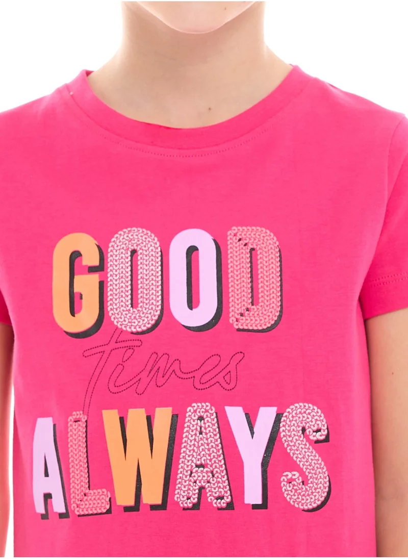 Victor And Jane  Victor and jane Girls' Good Always T-shirt - Pink for Women | Best Price UAE