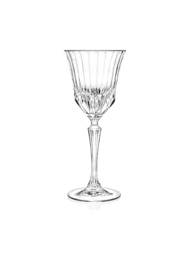 RCR 6-Piece Adagio Dishwasher Safe High Quality Crystal Glass Goblet Set Clear 280 ml 25836020206