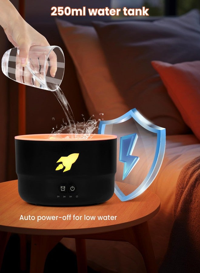 FIALAME Cannon Blast Aroma Humidifier, Cannon Blast Turret Humidifier Silent Diffuser with Colorful LED Lights, Waterless Auto Shut, Vapor Aromatherapy Humidifier for Home Office Bedroom (Black) - Image 4