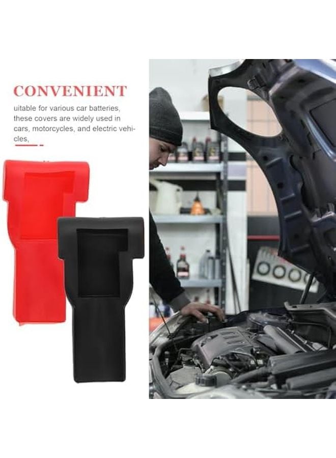 BETOKY 10 قطعة أغطية أطراف البطارية الحمراء أغطية واقية للأقطاب الموجبة والسالبة - Image 4