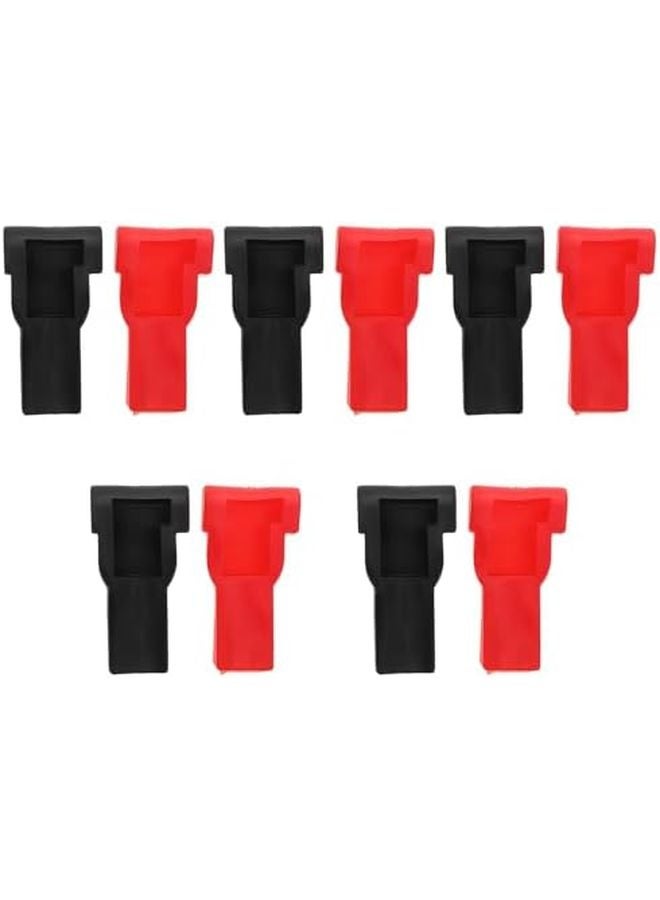 BETOKY 10 قطعة أغطية أطراف البطارية الحمراء أغطية واقية للأقطاب الموجبة والسالبة - Image 1