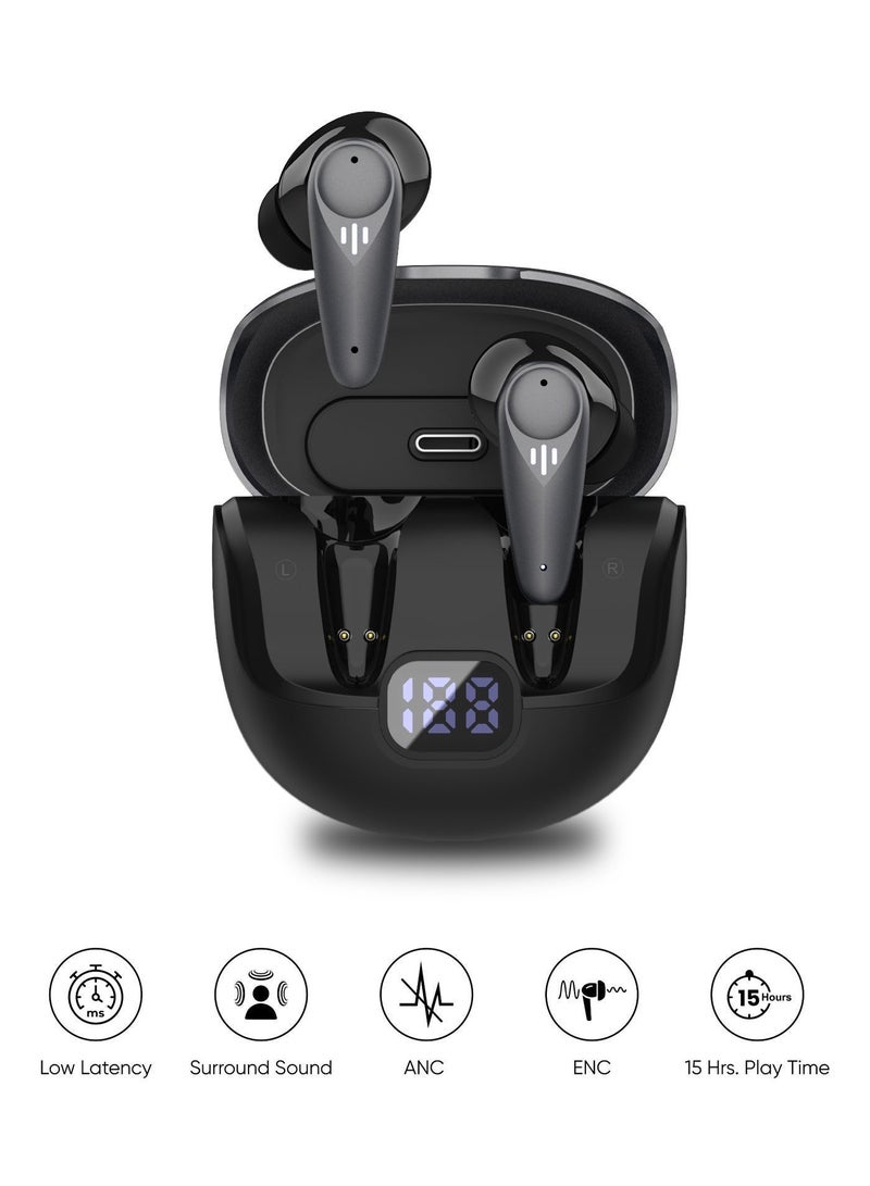 MYX Hybrid XPro Gaming True Wireless Earbuds | Bluetooth 6.0 | 13mm Driver | ANC ENC | Low Latency | 15H Playtime - Image 1