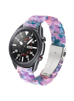 DEALELE Bands Compatible with Galaxy Watch 46mm / Galaxy 3 45mm, 22mm Colorful Resin Strap Replacement for Samsung Gear S3 Frontier/Classic/Huawei Watch 3/3 Pro / GT2 46mm, Fluorescent Violet  - Image 1