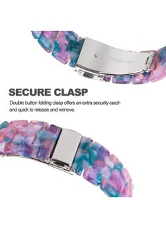 DEALELE Bands Compatible with Galaxy Watch 46mm / Galaxy 3 45mm, 22mm Colorful Resin Strap Replacement for Samsung Gear S3 Frontier/Classic/Huawei Watch 3/3 Pro / GT2 46mm, Fluorescent Violet  - Image 3