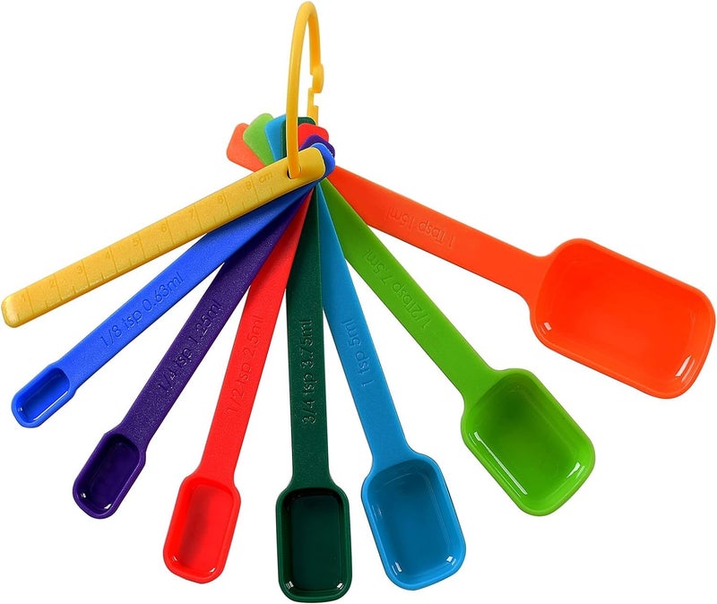 DOTINGHUX Plastic Measuring Spoons 8PieceAssorted Colors