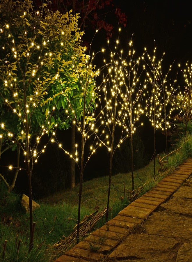 LIGHTSHARE Lighted 41IN Artificial Twig Birch Tree Branch with 300 Fairy LED Lights Plug in with Timer for Spring Thanksgiving Christmas Decoration Indoor Outdoor Sticks, Brown - Image 4