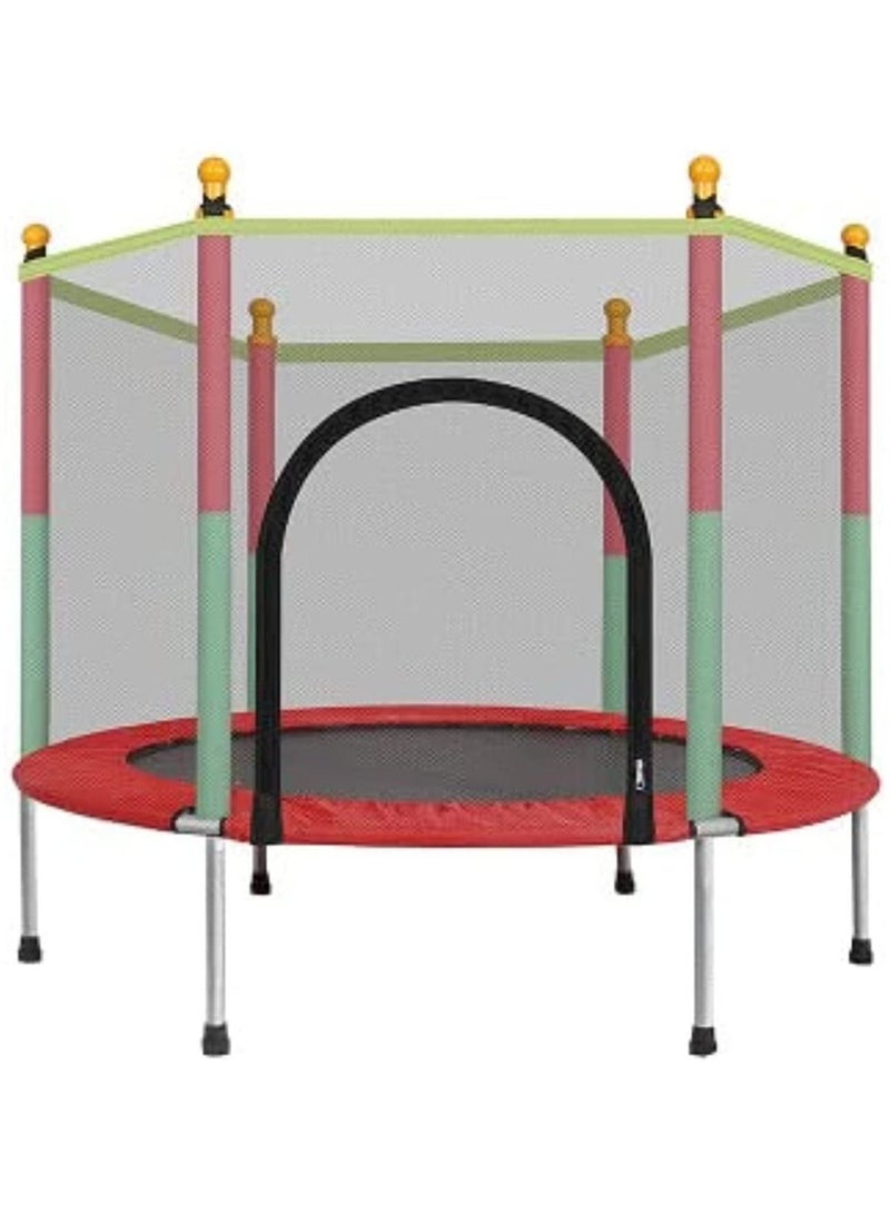 140cm Indoor Trampoline with Protection Net Adult Children Jumping Bed Enclosure Outdoor Trampolines Workout Fitness Equipment  - Image 2